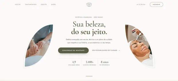 Página inicial do projeto Clínica Oliveiras